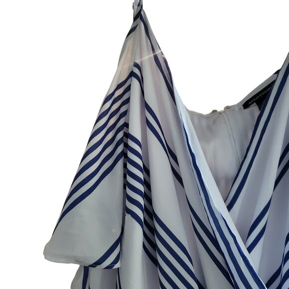 Brand New Ashley Stewart Belted Striped Maxi Dress Size 24 Blue and White - Picture 12 of 14